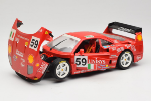 Ferrari F40 LM Unisys #59 Ota / P. Nappi / R. Donovan 24 Hours of Le Mans 1996 Bburago 1:18 3032-U1 Metal - imagen 2 de 8