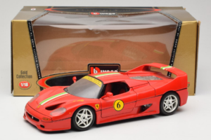 Ferrari F50 Coupé #6 Rojo con Bandera Italiana Bburago 1:18 3382-P1 Metal - imagen 8 de 8
