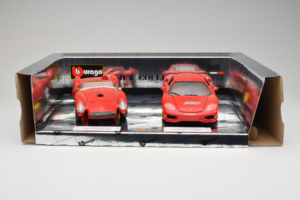 Ferrari Gift Set 250 Testa Rossa & 360 Modena Challenge Rojo Bburago 1:18 GC001 Metal