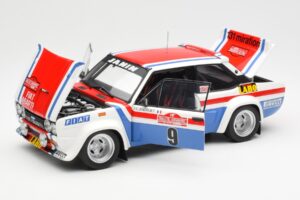 Fiat 131 Abarth Fiat France #9 J-C. Andruet / C. Delferrier Winner Rally Sanremo 1977 Kyosho 1:18 08375A Metal - imagen 2 de 8