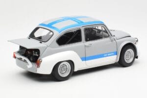 Fiat Abarth 1000 TCR Gris Mate Franjas Azules AUTOart 1:18 72642 Metal - imagen 3 de 8