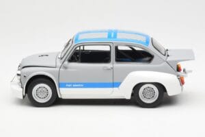 Fiat Abarth 1000 TCR Gris Mate Franjas Azules AUTOart 1:18 72642 Metal - imagen 4 de 8
