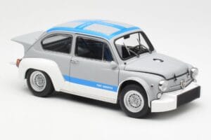 Fiat Abarth 1000 TCR Gris Mate Franjas Azules AUTOart 1:18 72642 Metal - imagen 6 de 8