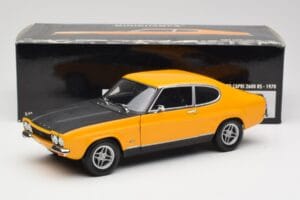 Ford Capri 2600 RS Signal Amarillo Con Negro Minichamps 1:18 180089070 Metal - imagen 8 de 8