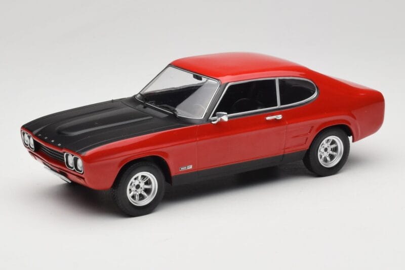 Ford Capri Mk1 RS 2600 Rojo con Capó Negro MCG 1:18 MCG18538 Metal