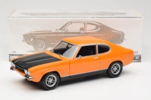Ford Capri Mk1 RS 2600 Signal Orange Negro Minichamps 1:18 150089077 Metal - imagen 8 de 8