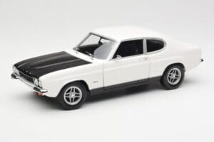 Ford Capri Mk1 RS 2600 Blanco Negro Minichamps 1:18 150089078 Metal