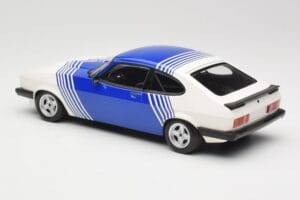Ford Capri Mk2 3.0 Blanco con Franjas Azules Minichamps 1:18 155788600 Metal - imagen 5 de 6