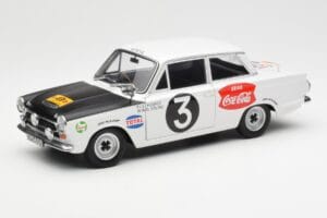 Ford Cortina Mk1 #3 P. Hughes / B. Young African Safari Rally 1964 AUTOart 1:18 86428 Metal