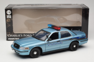 Ford Crown Victoria Police Cruiser Twilight Blue Greenlight 1:18 1643 Metal - imagen 8 de 8