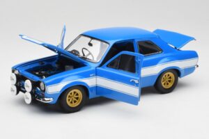 Ford Escort Mk1 RS 1600 Azul Blanco Franjas Minichamps 1:18 100688102 Metal - imagen 2 de 8