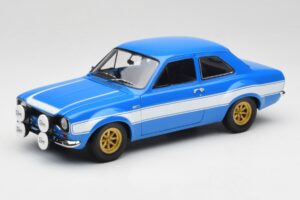 Ford Escort Mk1 RS 1600 Azul Blanco Franjas Minichamps 1:18 100688102 Metal