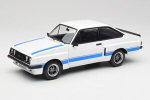 Ford Escort Mk2 RS 2000 X-Pack Diamond Blanco & Azul Stripe MCG 1:18 MCG18350 Metal