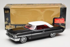 Ford Galaxie 500 Negro Sun Star 1:18 1442 Metal - imagen 8 de 8