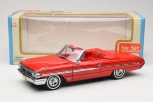 Ford Galaxie 500 Descapotable Rojo Sun Star 1:18 1420 Metal - imagen 8 de 8