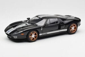 Ford GT Negro Con Franjas Blancas AUTOart 1:18 73023 Metal