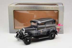 Ford Model A Tudor Police Car Motor City 1:18 43008 Metal - imagen 6 de 6