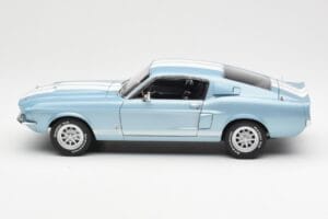 Ford Mustang Shelby GT500 Azul Claro Metalizado Con Franjas Blancas AUTOart 1:18 72907 Metal - imagen 4 de 8