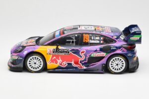 Ford Puma Rally1 #19 S. Loeb / I. Galmiche Rally Monte Carlo Winner 2022 IXO 1:18 18RMC110 Metal - imagen 3 de 6