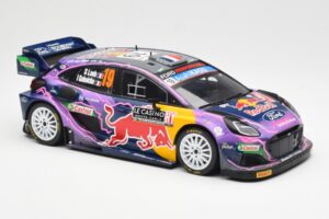 Ford Puma Rally1 #19 S. Loeb / I. Galmiche Rally Monte Carlo Winner 2022 IXO 1:18 18RMC110 Metal - imagen 4 de 6