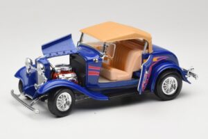 Ford Roadster Street Rod Azul with Fire Road Signature 1:18 92249 Metal - imagen 2 de 8