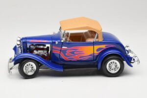 Ford Roadster Street Rod Azul with Fire Road Signature 1:18 92249 Metal - imagen 4 de 8