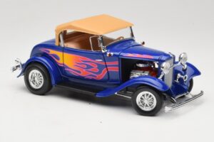 Ford Roadster Street Rod Azul with Fire Road Signature 1:18 92249 Metal - imagen 6 de 8
