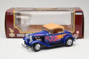 Ford Roadster Street Rod Azul with Fire Road Signature 1:18 92249 Metal - imagen 8 de 8