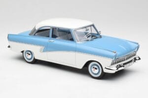Ford Taunus 17M P2 Azul Claro & Blanco BoS Models 1:18 BOS019 Metal - imagen 4 de 6