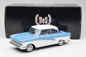 Ford Taunus 17M P2 Azul Claro & Blanco BoS Models 1:18 BOS019 Metal - imagen 6 de 6