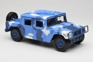 Hummer H1 Humvee Azul & Blanco Motormax 1:18 73157 Metal - imagen 6 de 8