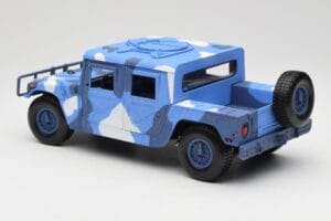 Hummer H1 Humvee Azul & Blanco Motormax 1:18 73157 Metal - imagen 7 de 8