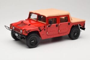 Hummer H1 Soft Top Rojo Exoto 1:18 01805 Metal