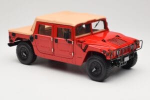 Hummer H1 Soft Top Rojo Exoto 1:18 01805 Metal - imagen 6 de 8