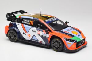 Hyundai i20 N Rally1 #11 T. Neuville / M. Wydaeghe Rally Croatia 2024 IXO 1:18 18RMC203 Metal - imagen 4 de 6