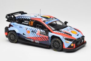 Hyundai i20 N Rally1 WRC #11 T. Neuville / M. Wydaeghe Rally Monte Carlo Winner 2024 IXO 1:18 18RMC194 Metal - imagen 4 de 6