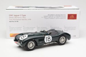 Jaguar C-Type #18 T. Rolt / D. Hamilton 24 Hours of Le Mans Winner 1953 CMC 1:18 M-195 Metal - imagen 6 de 6