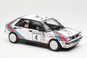 Lancia Delta HF 4WD #4 M. Alen / I. Kivimaki Martini Rally 1000 Lakes 1987 Kyosho 1:18 08960B Metal - imagen 6 de 8
