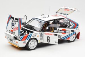 Lancia Delta HF 4WD #6 M. Biasion / T. Siviero Martini Rally Monte Carlo 1987 Kyosho 1:18 08960A Metal - imagen 2 de 8