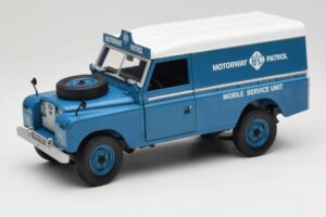 Land Rover Series III 109 Soft Top Motorway Patrol Azul Eagles Race 1:18 4403 Metal