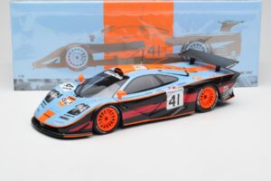 McLaren F1 GTR Gulf #41 P. Gounon / S. Oloffson 24 Hours of Le Mans 1997 Minichamps 1:18 530133741 Metal - imagen 8 de 8