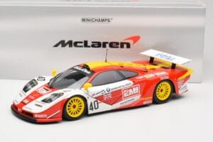 McLaren F1 GTR Gulf Team Davidoff #40 D. O'Rourke / G. Sugden / J. Auberlein 24 Hours of Le Mans 1998 Minichamps 1:18 5301338 - imagen 8 de 8