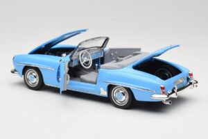 Mercedes 190 SL W121 Azul Claro Norev 1:18 183400 Metal - imagen 5 de 8