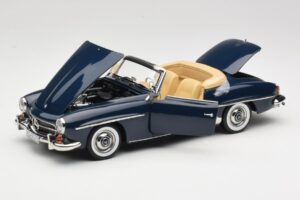 Mercedes 190 SL W121 Middle Blue Norev 1:18 183403 Metal - imagen 2 de 8