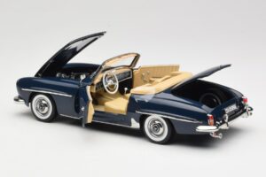 Mercedes 190 SL W121 Middle Blue Norev 1:18 183403 Metal - imagen 5 de 8