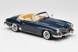 Mercedes 190 SL W121 Middle Blue Norev 1:18 183403 Metal - imagen 6 de 8