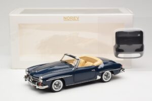 Mercedes 190 SL W121 Middle Blue Norev 1:18 183403 Metal - imagen 8 de 8