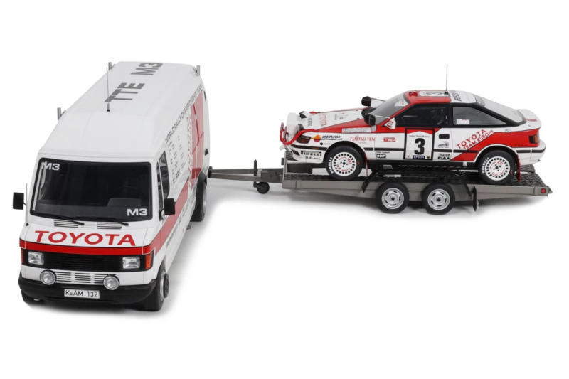 Mercedes 208D + Toyota Celica ST165 Gr.A RAC Safari 1990 Otto 1:18 OT480 Resina
