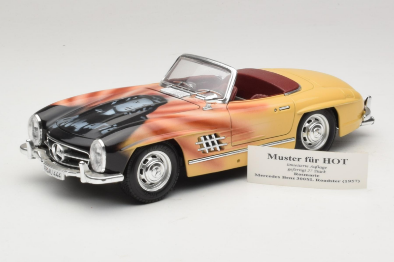 Mercedes 300 SL Roadster Rosemarie Muster Edición Limitada 18/27 Bburago 1:18 3023-M1 Metal
