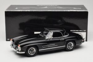 Mercedes 300 SL W198 Roadster With Hardtop Negro Minichamps 1:18 180039040 Metal - imagen 8 de 8